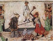 James Ensor Skeletons Flighting for the Body of a Hanged Man oil